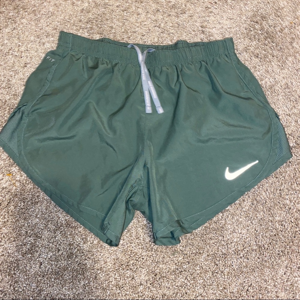 green nike running shorts